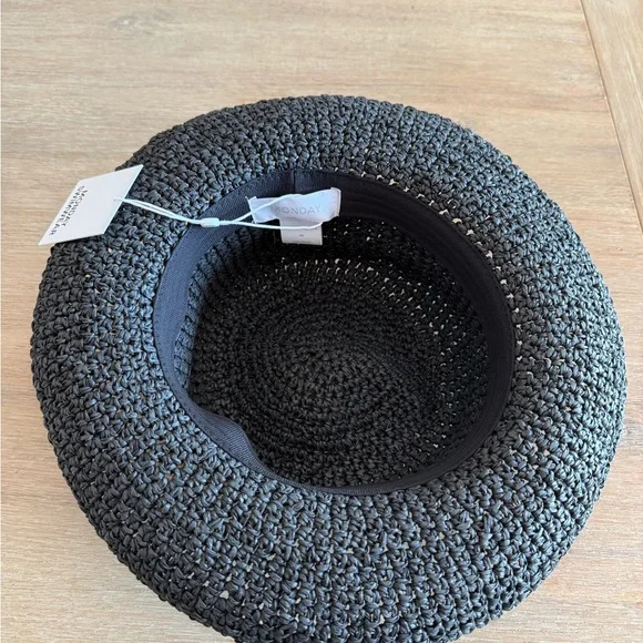 Monday Swimwear Charcoal Crochet Hat - Picture 3 of 4